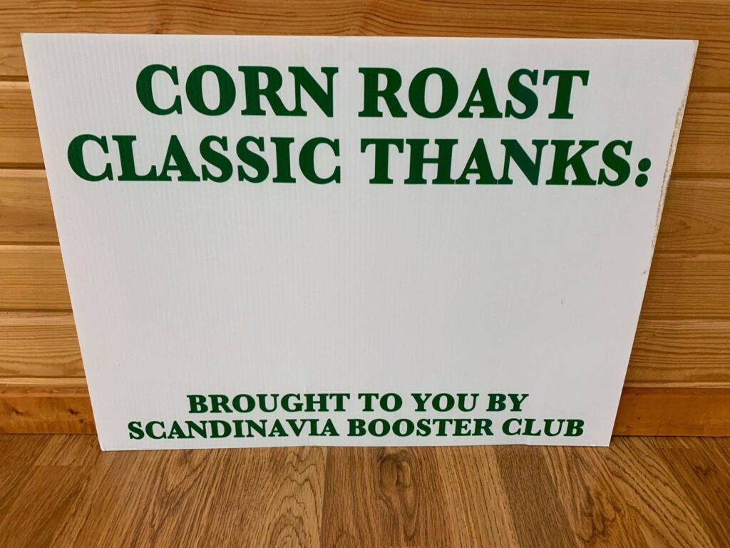 Corn Roast Classic Golf Sign Thanks